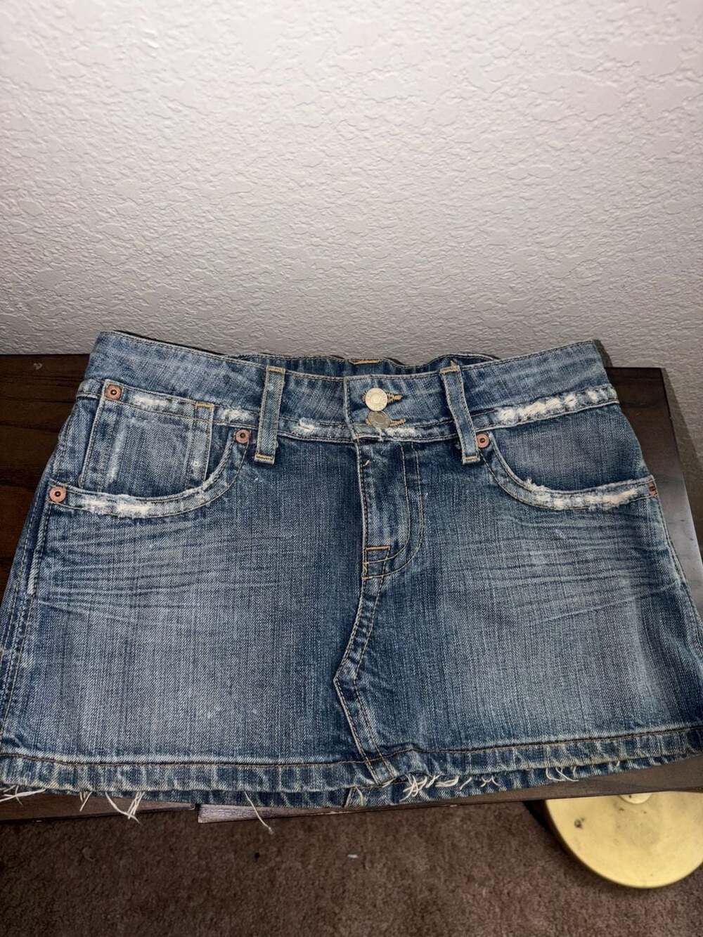 Vintage Hudson Y2K Denim Mini Skirt made in USA
